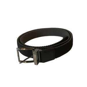 Tommy Bahama Black Grey Reversible Stretch Woven Belt Size L/XL 38-42